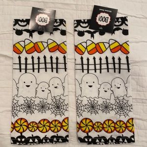 Boo! 2 NWT Halloween Printed Kitchen Towels